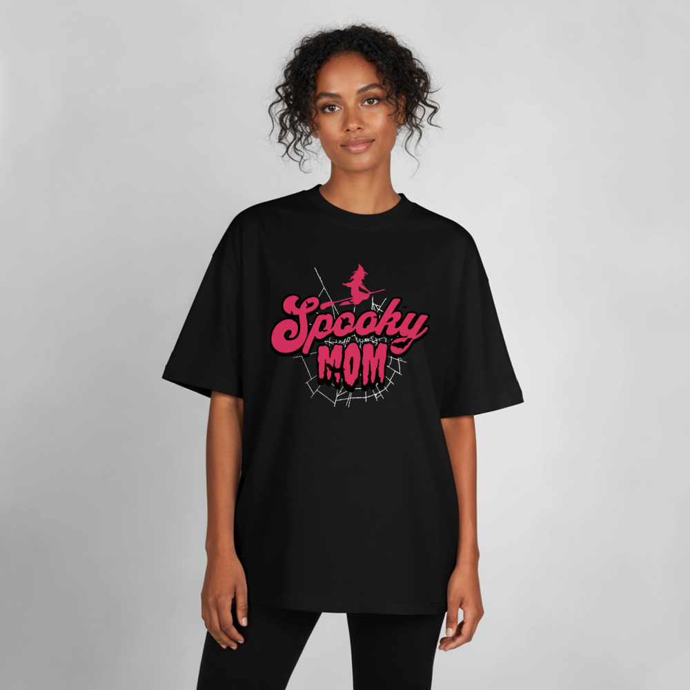 Spooky Mom Design T-Shirt - Schwarz