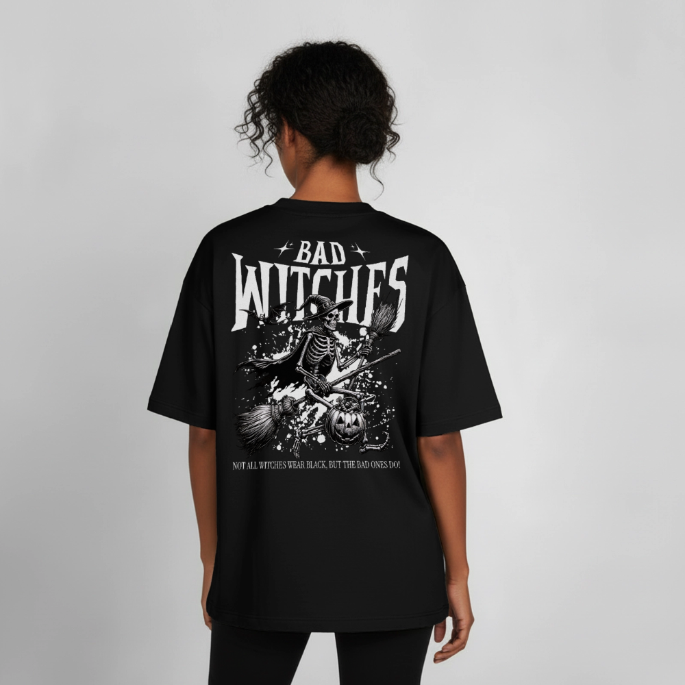Bad Witches Design T-Shirt - Schwarz