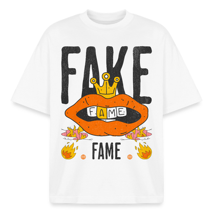 Fake Fame Design T-Shirt - Weiß