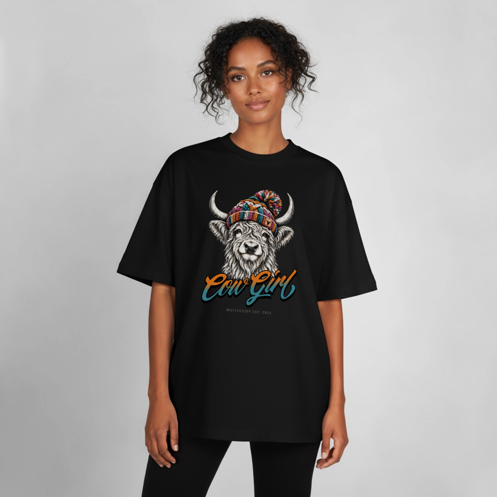 Boxy Heavyweight Unisex Organic T-Shirt von Stanley/Stella - Schwarz
