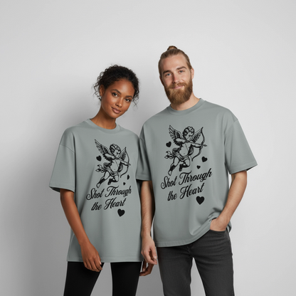 Amor Shot Design T-Shirt - Nebelgrau