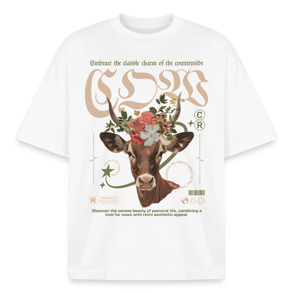 Kuh Design T-Shirt - Weiß