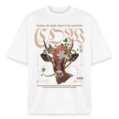 Kuh Design T-Shirt - Weiß
