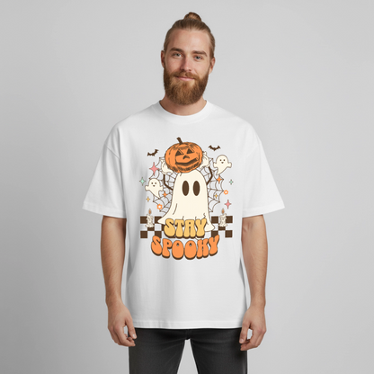 Stay Spooky Design T-Shirt - Weiß