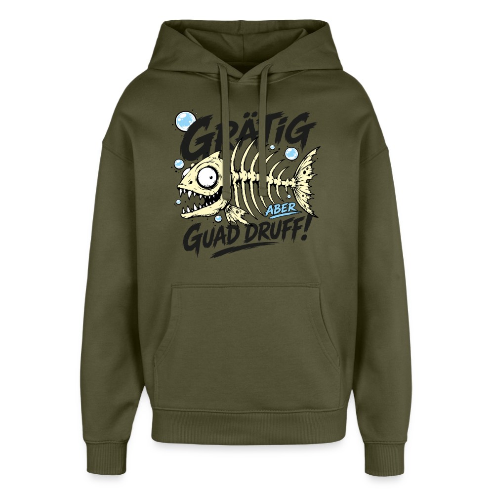 Grätig Design Hoodie - Khaki
