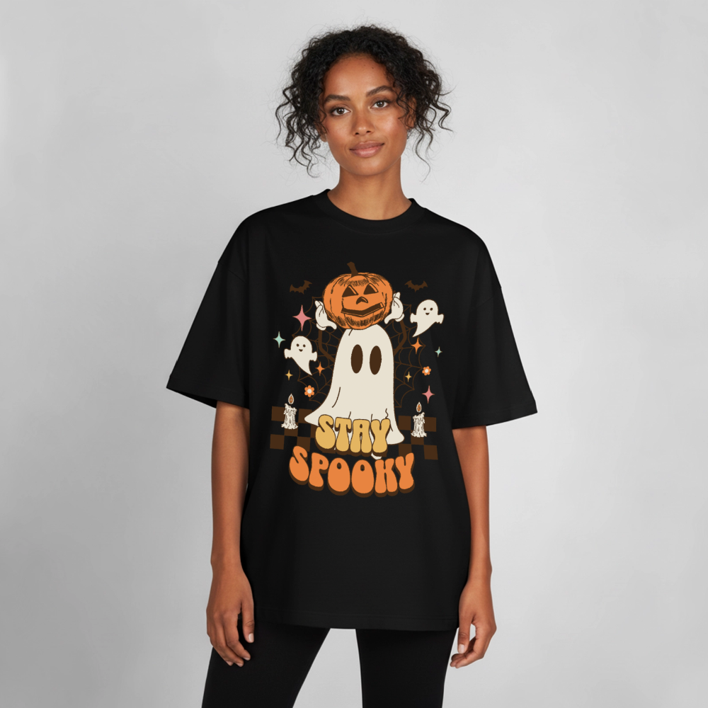 Stay Spooky Design T-Shirt - Schwarz