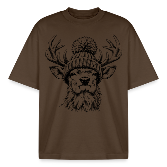 Boxy Heavyweight Unisex Organic T-Shirt von Stanley/Stella - Dunkelbraun