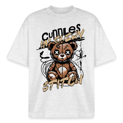 Bear Design T-Shirt - Kühles Grau meliert