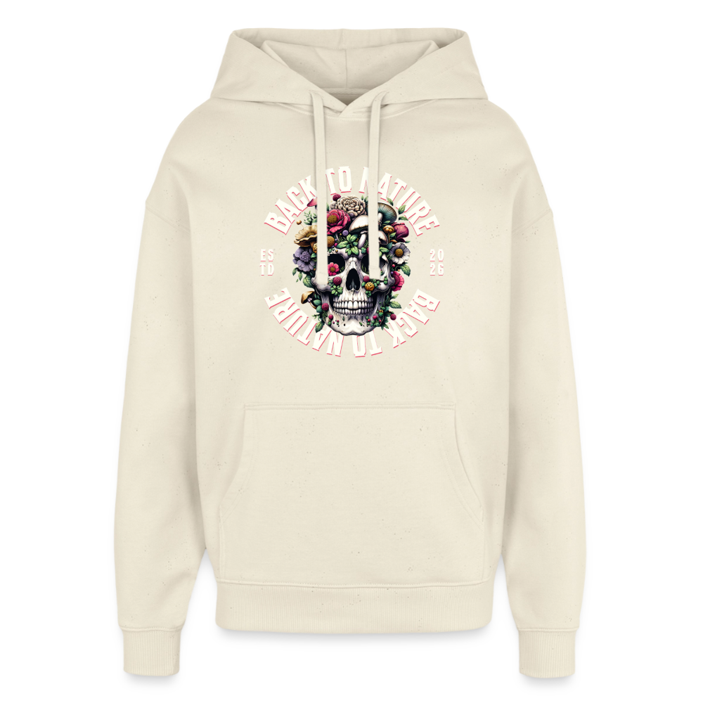 Skull Nature Design Hoodie - Natur