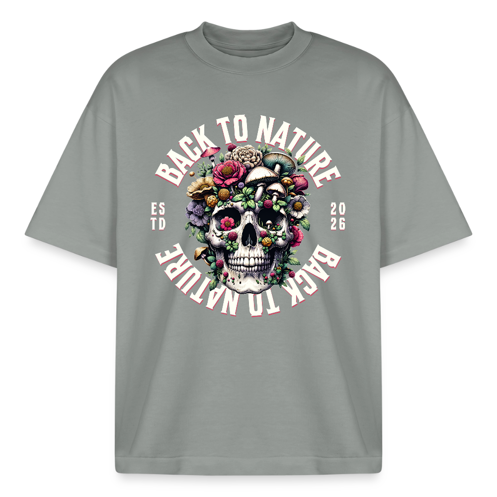 Skull Nature Design T-Shirt - Nebelgrau