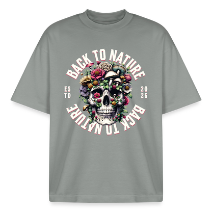 Skull Nature Design T-Shirt - Nebelgrau