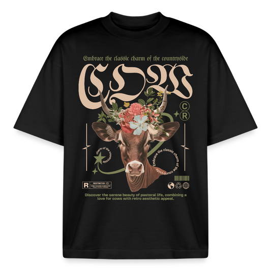 Kuh Design T-Shirt - Schwarz
