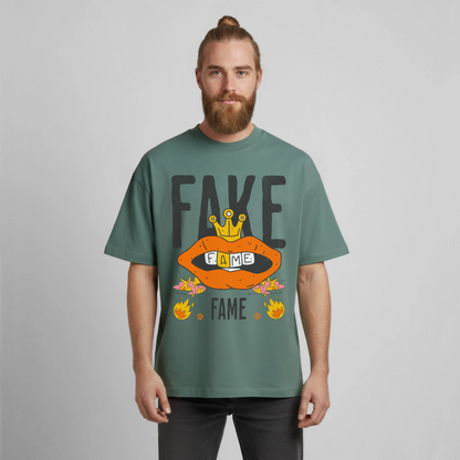 Fake Fame Design T-Shirt - Grüner Bucht