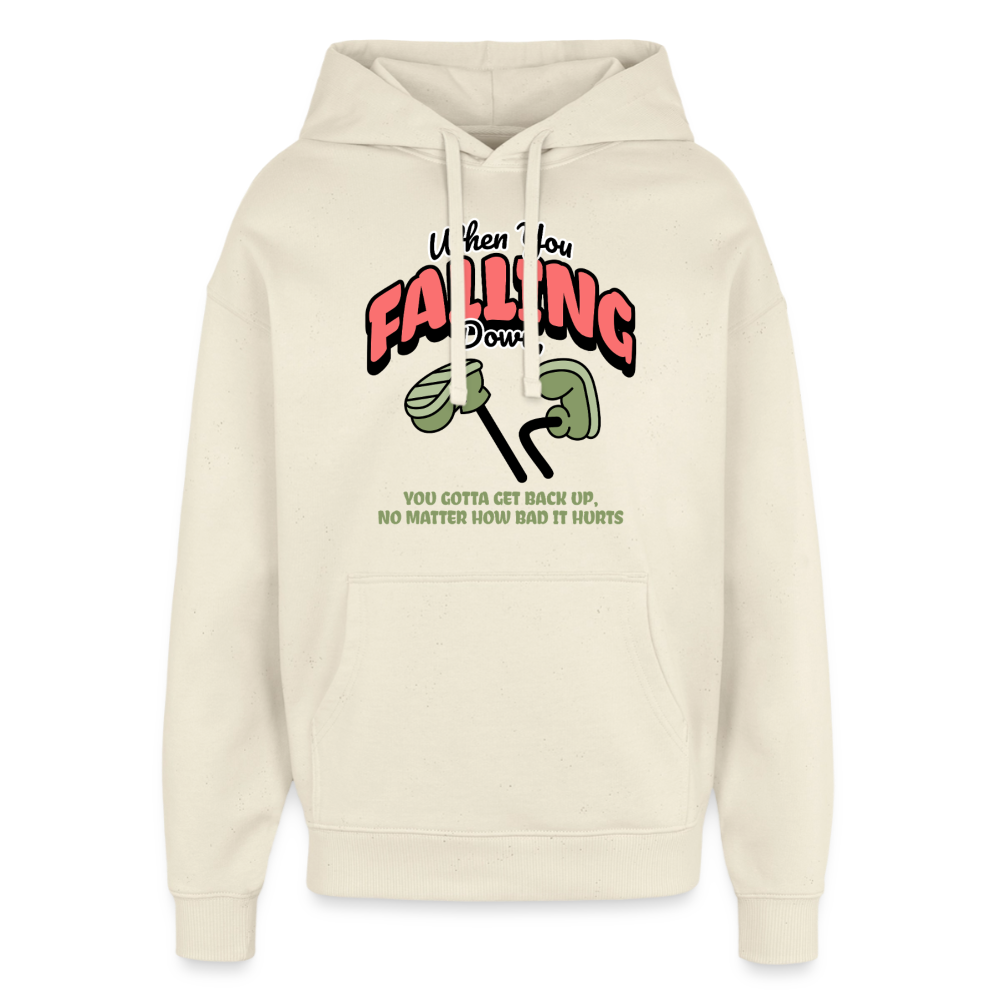 Falling Down Design Hoodie - Natur
