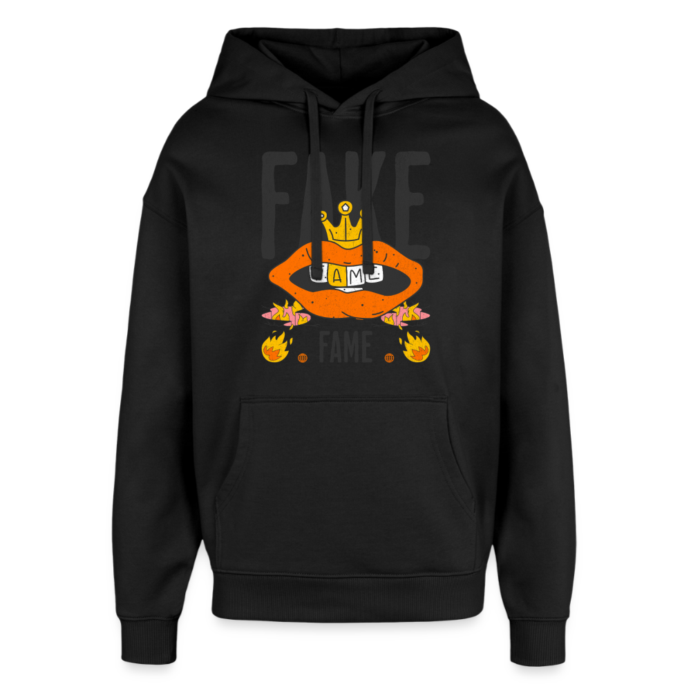 Fake Fame Design Hoodie - Schwarz