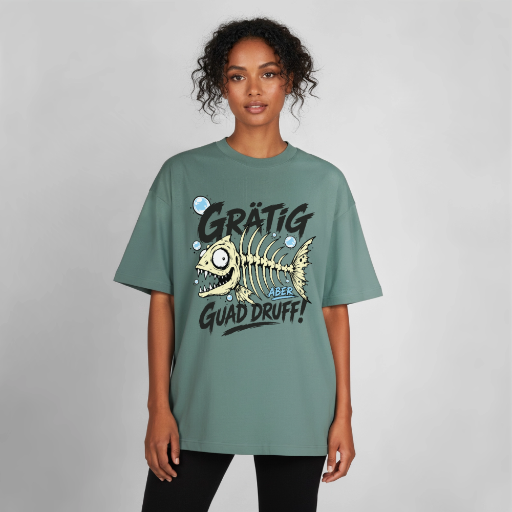 Grätig Design T-Shirt - Grüner Bucht