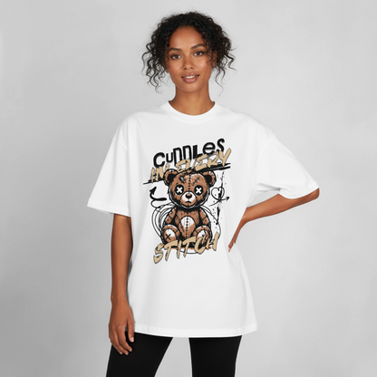 Bear Design T-Shirt - Weiß