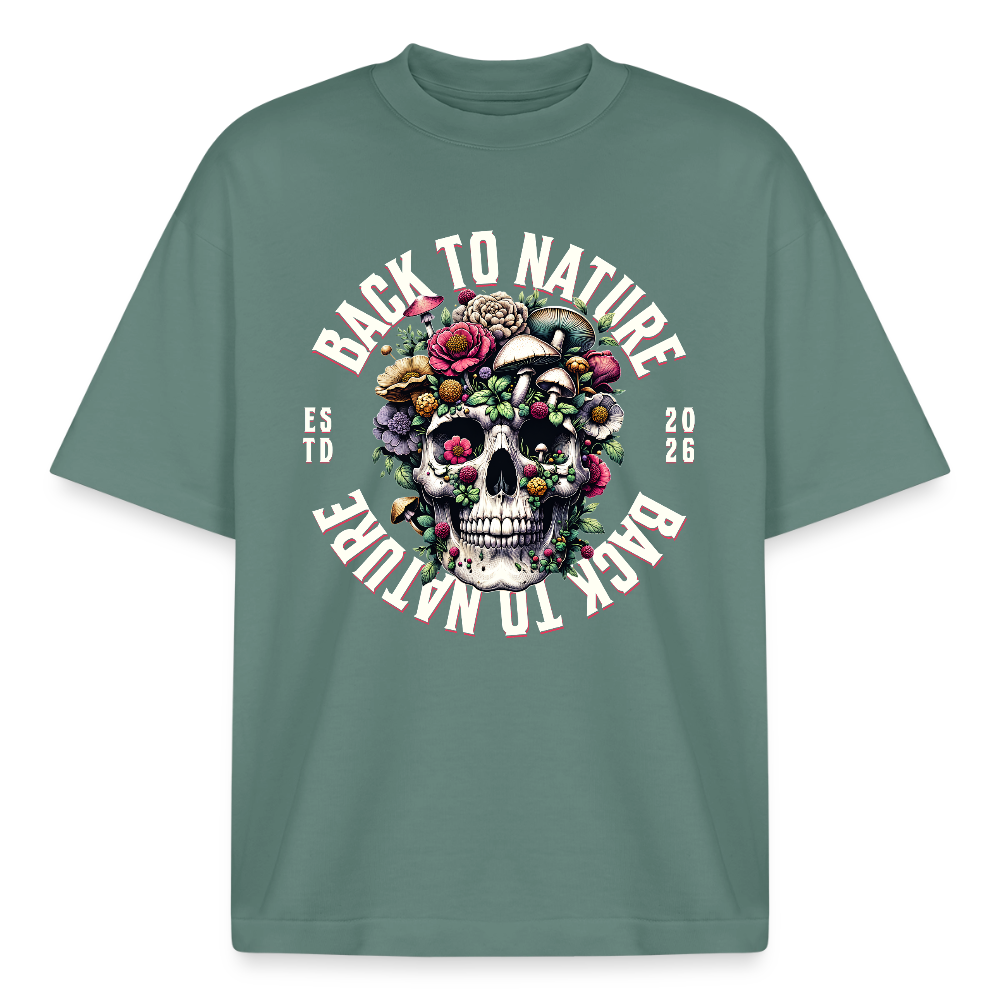 Skull Nature Design T-Shirt - Grüner Bucht