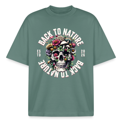 Skull Nature Design T-Shirt - Grüner Bucht