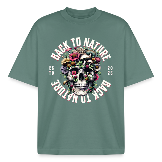 Skull Nature Design T-Shirt - Grüner Bucht