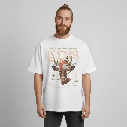 Kuh Design T-Shirt - Weiß