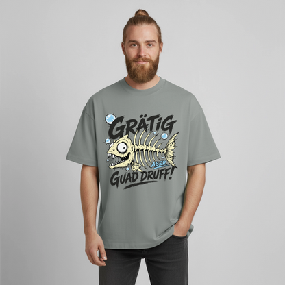 Grätig Design T-Shirt - Nebelgrau