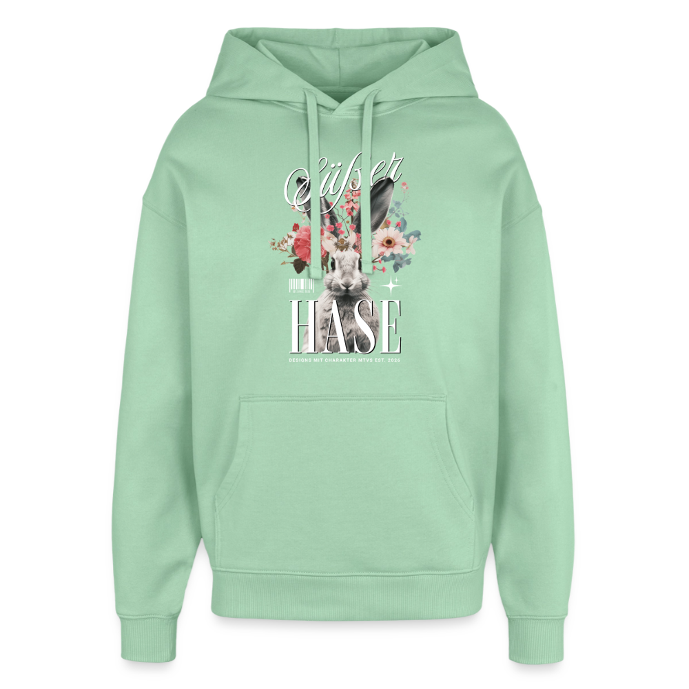 Oversized Unisex Hoodie mit Hase Motiv - Nebeljade