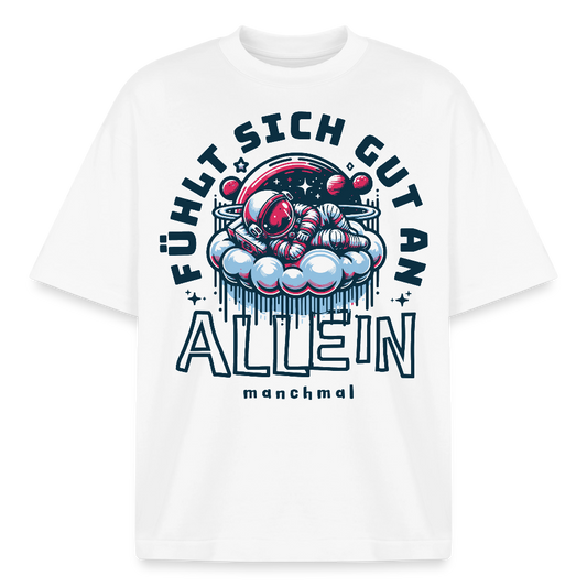 Unisex Boxy T-Shirt mit Astronaut - Weiß