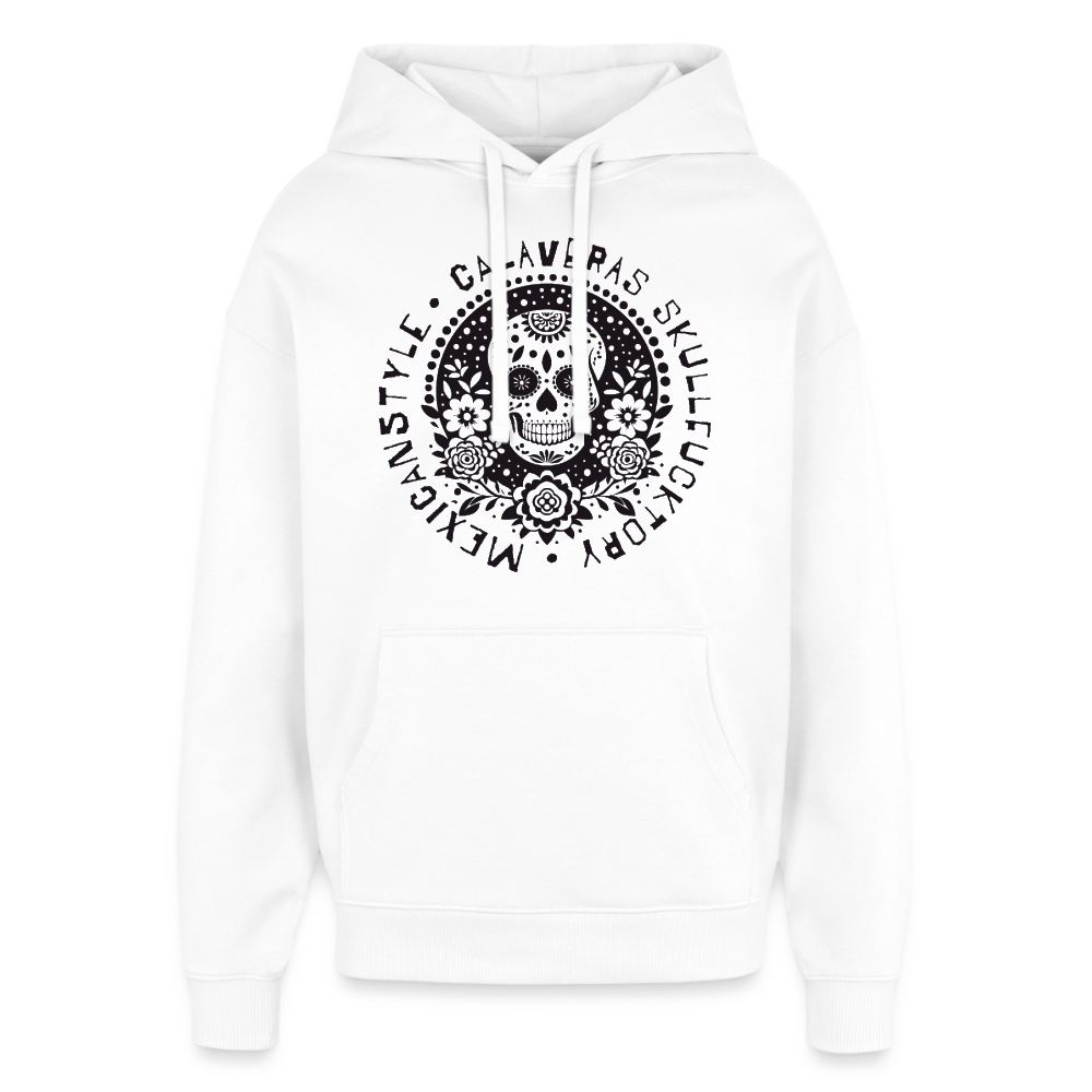 Skull Design Hoodie - Weiß