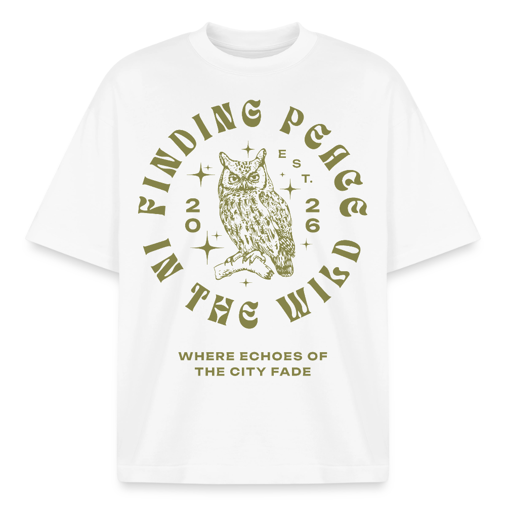 Eule Design T-Shirt - Weiß