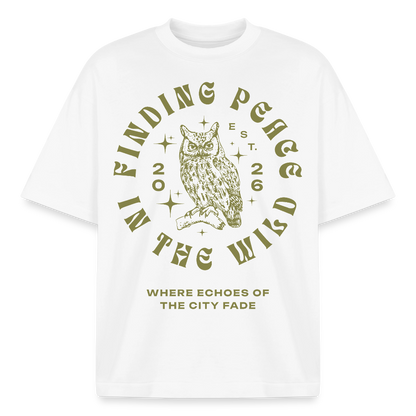 Eule Design T-Shirt - Weiß