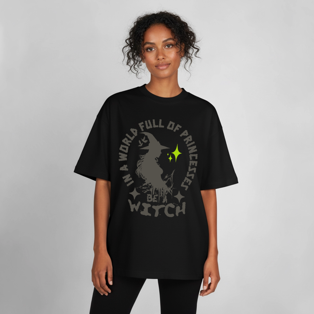 Witch Design T-Shirt - Schwarz