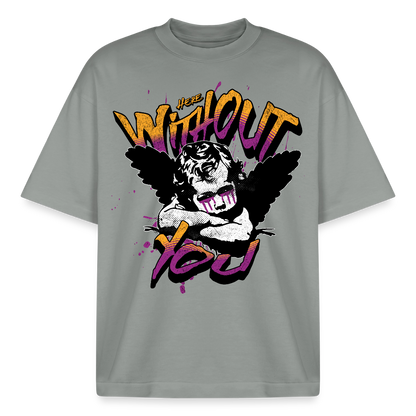 Without You Design T-Shirt - Nebelgrau