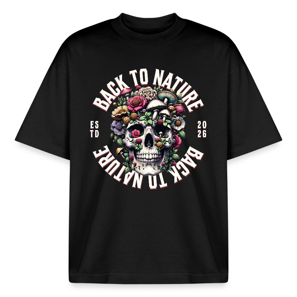 Skull Nature Design T-Shirt - Schwarz