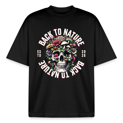 Skull Nature Design T-Shirt - Schwarz