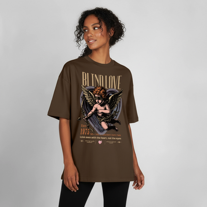 Amor Design T-Shirt - Dunkelbraun