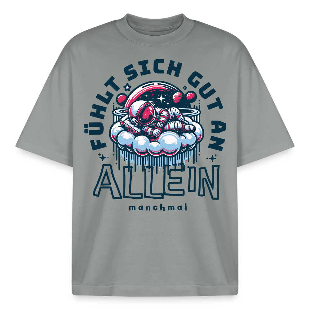 Unisex Boxy T-Shirt mit Astronaut - Nebelgrau