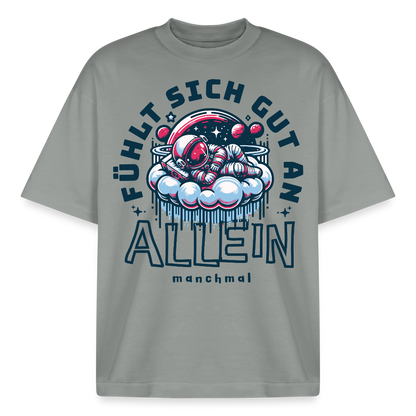 Unisex Boxy T-Shirt mit Astronaut - Nebelgrau