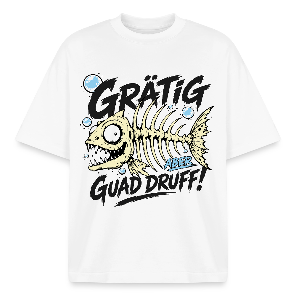 Grätig Design T-Shirt - Weiß