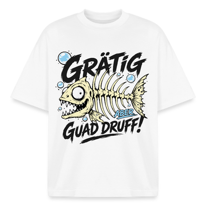 Grätig Design T-Shirt - Weiß