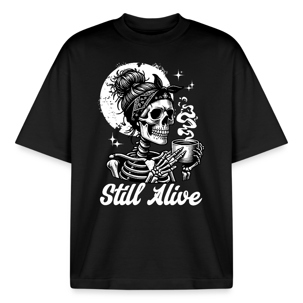 Skull Alive Design T-Shirt - Schwarz