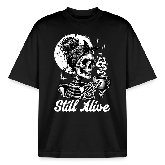Skull Alive Design T-Shirt - Schwarz