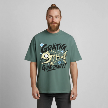 Grätig Design T-Shirt - Grüner Bucht