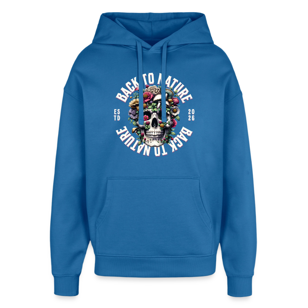 Skull Nature Design Hoodie - Achtsames Blau