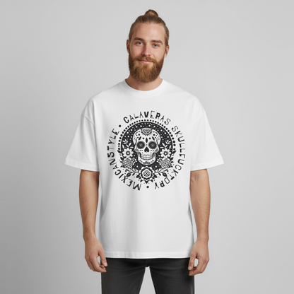 Skull Design T-Shirt - Weiß