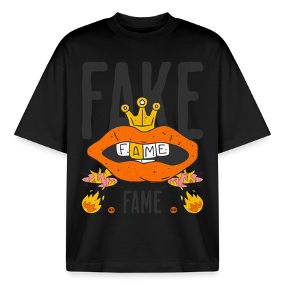 Fake Fame Design T-Shirt - Schwarz