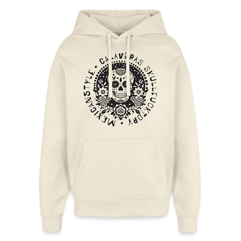 Skull Design Hoodie - Natur