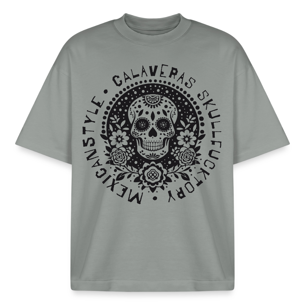 Skull Design T-Shirt - Nebelgrau