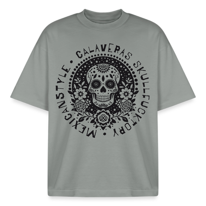 Skull Design T-Shirt - Nebelgrau