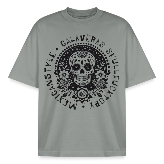 Skull Design T-Shirt - Nebelgrau